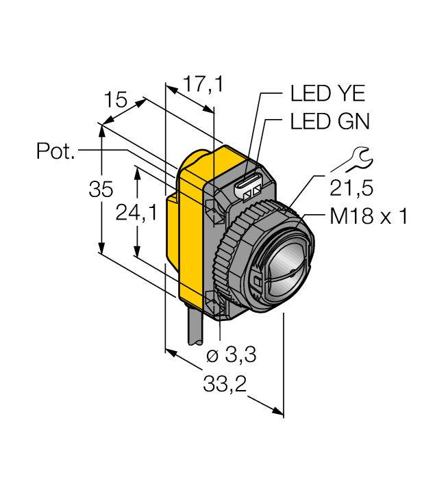 QS18VN6CV45 W/30