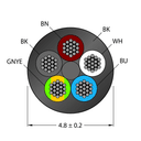CABLE(4+1)X0.34-XX-PUR-BK-500M/TXL