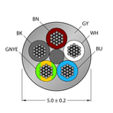 CABLE(4+1)X0.34-XX-PVC-GY-100M/TEG