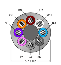 Thumbnail for CABLE8X0.25-XX-PVC-GY-500M/TEG