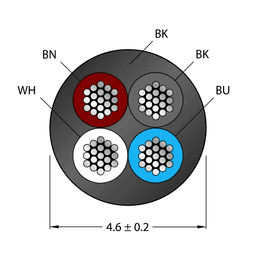 Thumbnail for CABLE4X0.34-XX-PVC-BK-500M/TEL