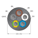 CABLE(4+1)X0.34-XX-PUR-BK-500M/TXL