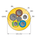 CABLE(4+1)X0.34-XX-PVC-YE-500M/TEY