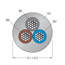 CABLE3X0.34-XX-PUR-GY-100M/TXG