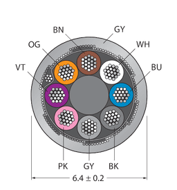 Thumbnail for CABLE8X0.25-SH-PVC-GY-500M/TEG