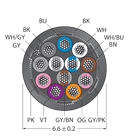 CABLE12X0.14-SH-PVC-BK-500M/TEL