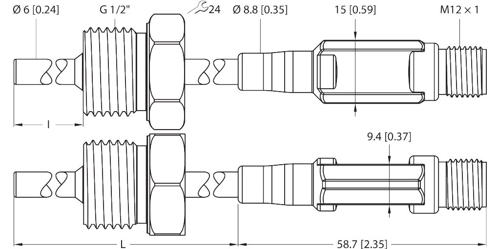 TTM500C-206A-G1/2-LI6-H1140-L250/I150